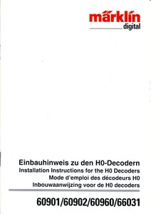 MÄRKLIN Einbauhinweise für Digitaldecoder 60901, 60902, 60960 und 66031. - Bild 1 von 1