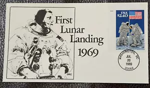 #2419 $2.40 Priority Mail , FDC First Moon Landing DRC cachet, Perfect!!! - Picture 1 of 2