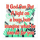 Funny Saying God Firefly Bubble-free stickers; Christian Faith 