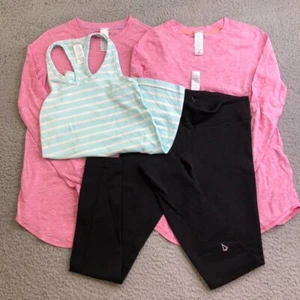 Ivivva Activewear Outfit Set Girls 7 Shirt Tank Top Leggings Stretch - Picture 1 of 20