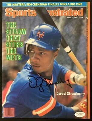 Darryl Strawberry Signed Sports Illustrated 4/23/84 No Label Mets Autograph JSA - Image 1 of 4