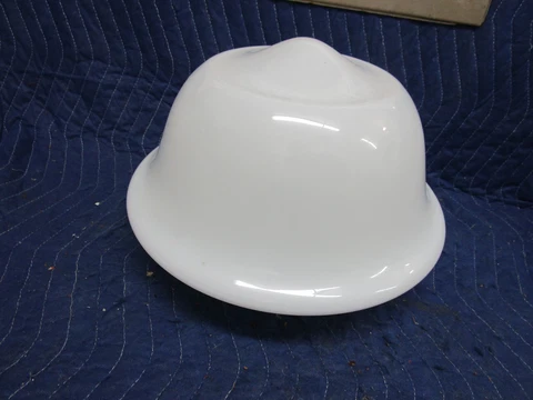 Large 14" Vintage 1940's Art Deco Milk Glass School House Ceiling Light Globe Cover
