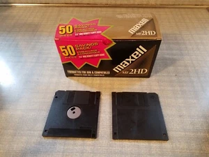 MAXELL Micro Floppy Disks 3.5" 1.44MB MF 2HD Formatted Open Box 20 Disks - Afbeelding 1 van 4