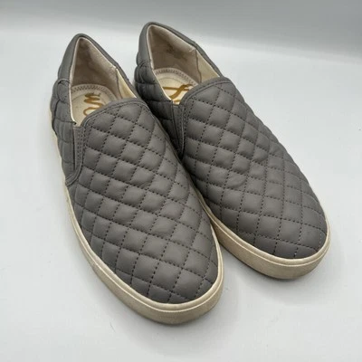 Sam Edelman Ezzie Leather Gray Quilted Women’s Size 7.5 Sneakers Casual - Image 1 of 4