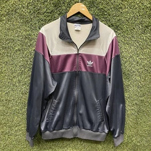 VTG 80s Adidas Track Jacket Mens XL Trefoil Made In USA Color Block Windbreaker - Picture 1 of 7