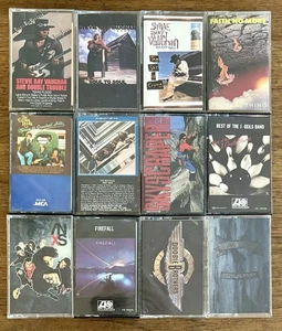 12 Classic Rock Cassettes, Used, Stevie Ray Vaughan, Bon Jovi, The Beatles, INXS - Picture 1 of 1