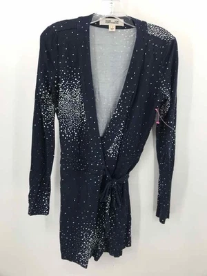 Mameluco Diane Von Furstenberg de segunda mano azul marino talla 4 envolvente a lunares manga larga Foto 1 de 3