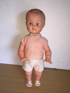 BAMBOLA 38 cm forse in Celluloide con Occhi Mobili Vintage anni 60-70 - Foto 1 di 5