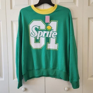 Sprite Logo grünes Sweatshirt mit Rundhalsausschnitt XXL Unisex Baumwollmischung neu mit Etikett - Bild 1 von 10