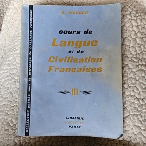 Cours de Langue et de Civilisation Françaises Vol III 3 G. Mauger 1962 French - Picture 1 of 3