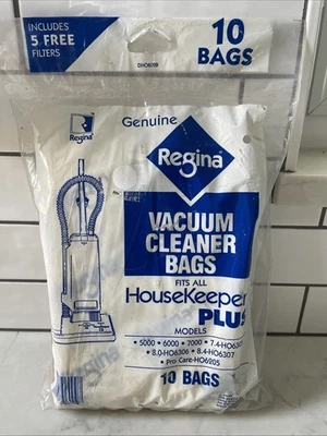 Regina Housekeeper Vacuum Bags Plus 10 Pack Bag & 5 Filters New - Image 1 of 4