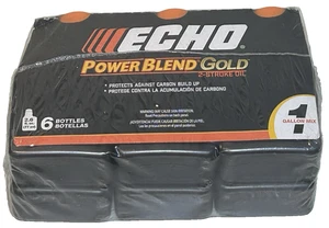 Echo Power Blend Gold 2 Stroke Oil Mix for 2.6oz for 1 Gallon Pack of 6 Sealed - Picture 1 of 7