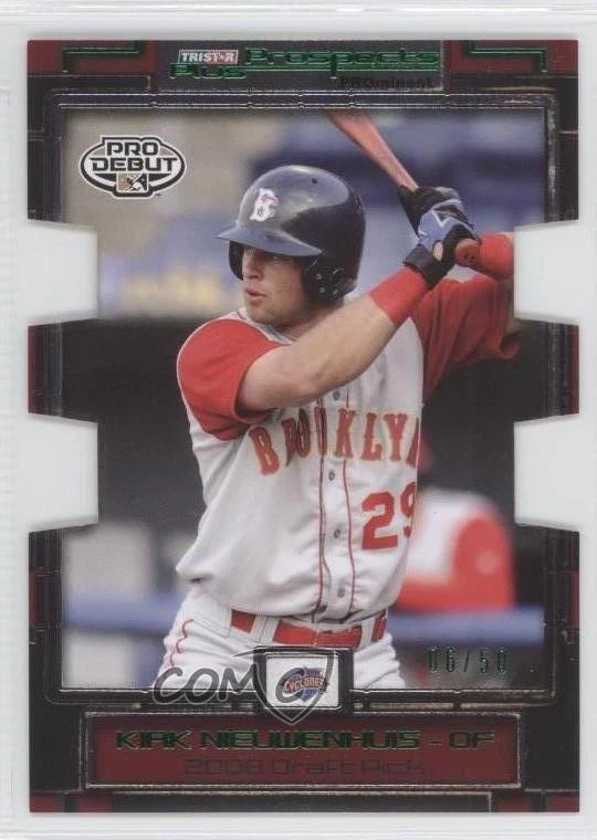 2008 TRISTAR Prospects Plus PROminent Green Die-Cut /50 Kirk Nieuwenhuis #113 - Image 1 of 2