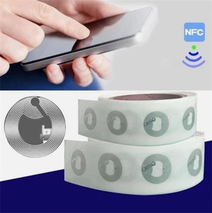 5-50Stk NFC Tags Sticker 13.56MHz Ntag215 rund 25mm ISO14443A NTAG 215 RFID TAG - Picture 1 of 20