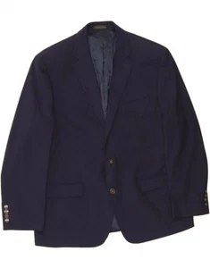 CHAPS Mens 2 Button Blazer Jacket UK 44 2XL Navy Blue Polyester CE14 - Picture 1 of 3