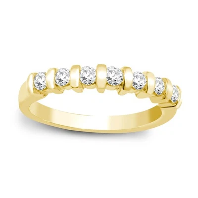 9ct Gold Jewelco London 0.4ct Diamond 7 Stone Eternity Ring 3.5mm - Image 1 of 4