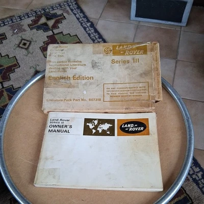 LAND ROVER SERIES 3 OWNERS MANUAL BOXED NOS. AUG 71. Part no 607324. - Image 1 of 4
