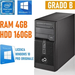 Fujitsu Esprimo P400 E85+ Desktop Computer Pentium 4GB 160GB HDD Win 10 - Picture 1 of 3