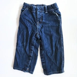 Jeans BabyGap bambino vita elastica lavaggio scuro denim blu taglia 18-24 mesi - Foto 1 di 6
