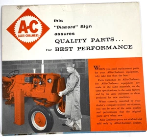 1959 ALLIS-CHALMERS TRACTORS vintage advertising piece FARM RECORD CALENDAR - Picture 1 of 7