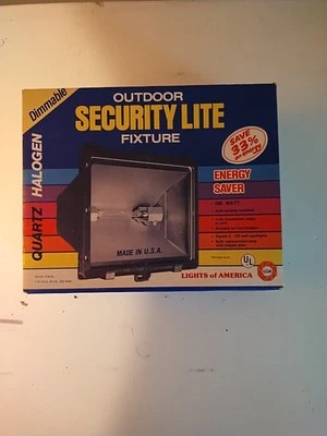 Luz de seguridad halógena de cuarzo nocturno regulable #3030 luces América sin usar Foto 1 de 2