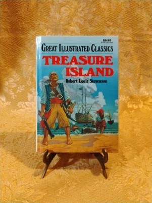 Treasure Island by Robert Louis Stevenson ~ 1977 Great Illustrated Classics HC Foto 1 de 4