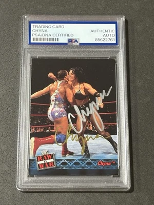 CHYNA 2001 FLEER WWF RAW IS WAR SIGNED AUTOGRAPHED CARD PSA/DNA CERTIFIED - Image 1 of 2