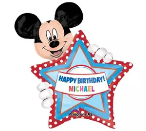 Globo de lámina de cumpleaños feliz Mickey Mouse 24" - Personalizarlo con pegatinas - Imagen 1 de 1