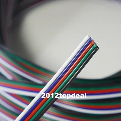 NEW 1M -100M Extension Cable Line for 5050 RGBW RGBWW LED Strip 5pin Cord Wire - Image 1 of 4