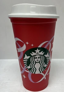 Starbucks Plastikbecher mit Deckel / 2018 Weihnachten -- NEU - Bild 1 von 4