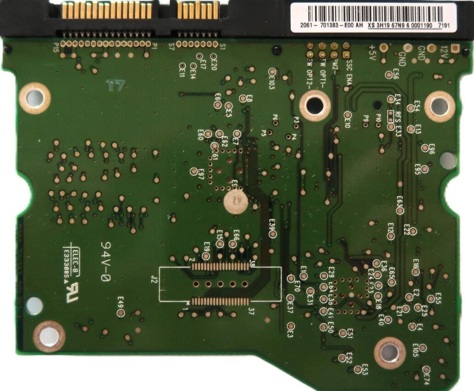 WD5000KS-00MNB0 (2061-701383-E00 AH) 2060-701383-001 REV A 500gb Sata 3.5" PCB - Image 1 of 1