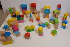 Wooden Building Blocks Shape Bricks Construction Toy. 