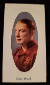 Tarjeta coleccionable vintage 1936 Screen Stars: Clive Brook - tabaco raro #18 - Imagen 1 de 2