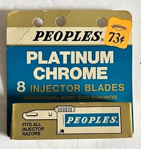Peoples Drogerie Injektorklingen Platin Chrom (8) Neu im Karton - Bild 1 von 5
