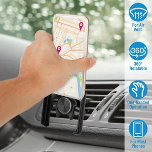 Universal Car Phone Mount Holder Adjustable Air Vent Clip Holder For Cell Phone - Picture 1 of 12