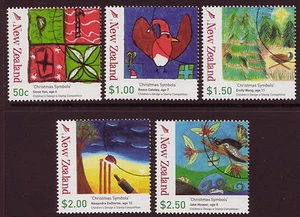 NUEVA ZELANDA 2007 NAVIDAD SET DE 5 FINOS USADOS - Imagen 1 de 1