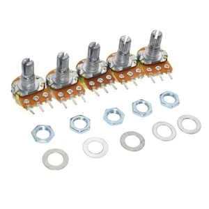 10 STCK. WH148 Topf B1M 1M lineare Potentiometerwelle 15 mm 3-polig mit Muttern - Bild 1 von 4