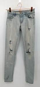 Pantalones de mezclilla American Eagle 0R desgastados súper elásticos ajustados (25,5 x 29,5 pulgadas) - Imagen 1 de 7