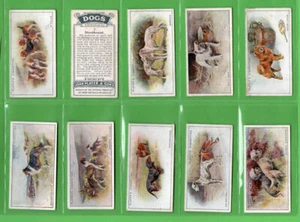 Juego de tarjetas de cigarrillo de tabaco perros 1925 beagles escénicos artísticos, galgo, terrier, - Imagen 1 de 5