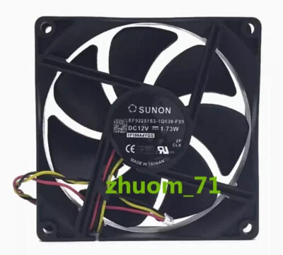 1PC SUNON EF92251S3-1Q030-F99 12V 1.73W 9025 Silent inverter cooling fan - Image 1 of 4