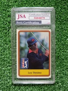 LEE TREVINO SIGNED 81 DONRUSS PGA TOUR ROOKIE RC SLABBED JSA COA - Picture 1 of 5