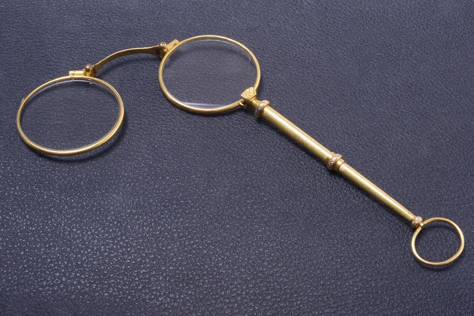 ✅ LORGNETTE GAFAS ANTIGUAS GAFAS SIN DIOPTRÍAS +-1890 ORO RELLENO DOBLE Foto 1 de 4