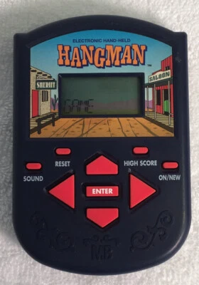 Hangman Electronic Handheld Game MB 1995 Milton Bradley Video Game - Image 1 of 4