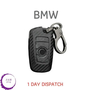 AUTO FERNBEDIENUNG SCHLÜSSEL SCHALE ANHÄNGER HÜLLE COVER KOHLEFASER STIL FÜR BMW 1 3 4 5 6 SERIE - Bild 1 von 7