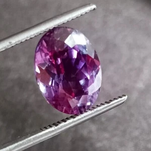 Kashmiri Sapphire Gemstone Oval Cut 11Ct Wonderful Bicolor Natural Certified - Picture 1 of 5