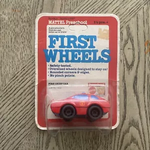 NEU AUF KARTE MATTEL VORSCHULE ERSTE RÄDER FEUERWEHRCHEF AUTO 1979 VINTAGE NR 1300 - Bild 1 von 10