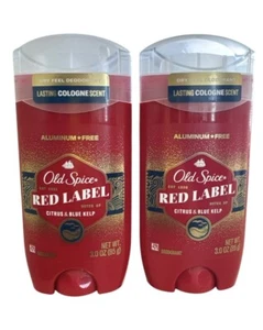 Old Spice Red Label Citrus Blue Kelp Deodorant Solid Stick Aluminum Free 3 Oz - Picture 1 of 2