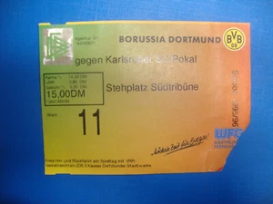95/96 Ticket BVB Dortmund KSC Karlsruher SC Eintrittskarte Sammler DFB Pokal - Bild 1 von 2