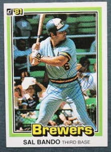 Milwaukee Brewers Star Sal Bando signed autographed 1981 Donruss baseball card - - Picture 1 of 1