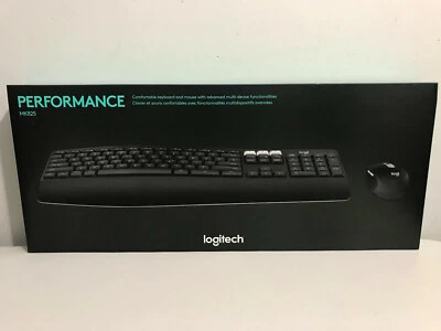 Logitech Performance Wireless Keyboard MK825 + Mouse Combo Comfortable Keys Blac - Image 1 of 4